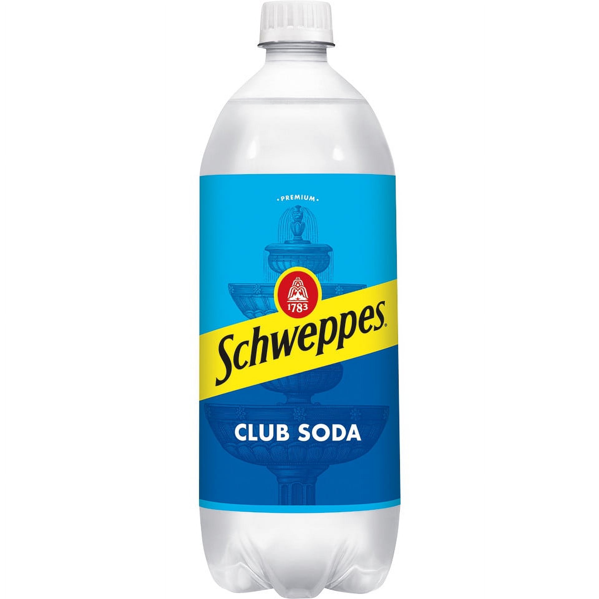 Schweppes Club Soda, 1 L bottle - image 1 of 2