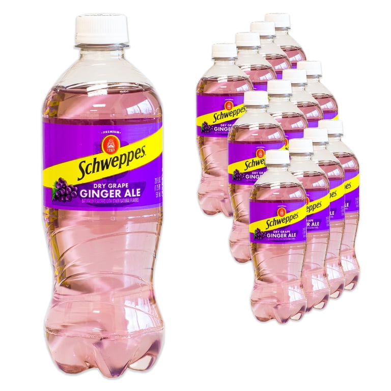 シェーファー　葡萄柄　12k USA Schweppes Dry Grape Ginger Ale - 12 Pack of 20oz Bottles