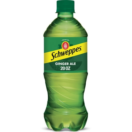 Schweppes Caffeine Free Ginger Ale Soda Pop, 20 fl oz, Bottle