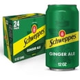 thumbnail image 1 of Schweppes Caffeine Free Ginger Ale Soda Pop, 12 fl oz, 24 Pack Cans, 1 of 14