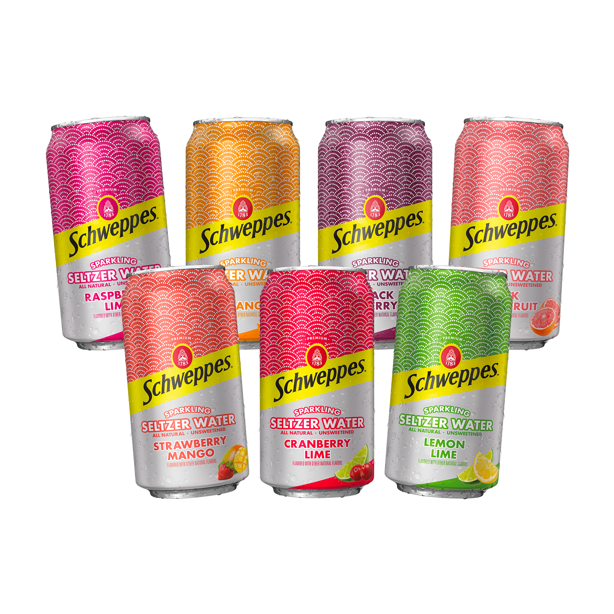Schweppes Seltzer Sparkling Water - Variety Pack - 7 Natural Flavors -  Refreshing, Tasty, Delicious - 12, 12oz cans 