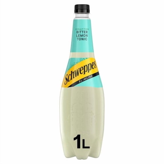 Schweppes Slimline Bitter Lemon 1L, British Import (Pack of 2)