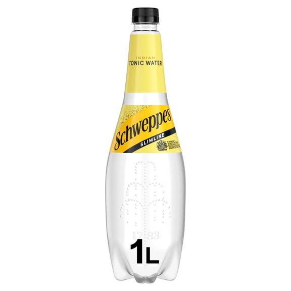 Schweppes Slimline Tonic Water 1L, Imported from Britain