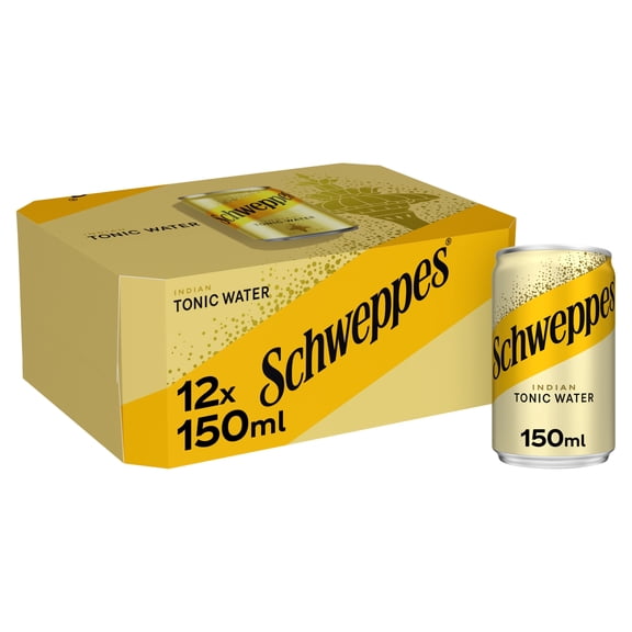 Schweppes Tonic Water 12x150ml, Imported from Britain