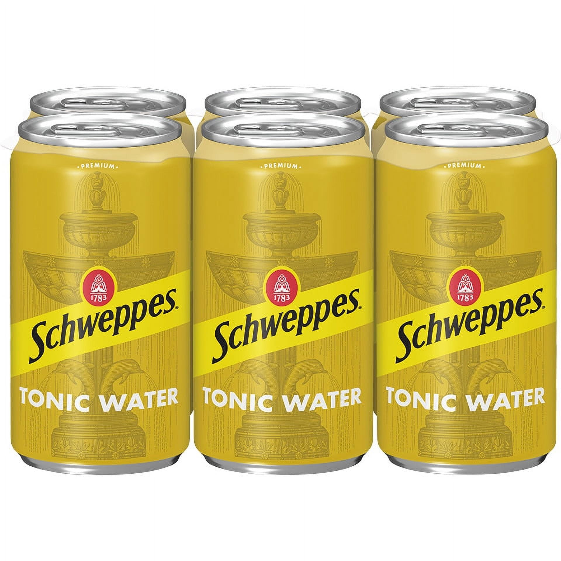 Schweppes Tonic Water, 1 Liter Bottle, 33.8 Fl Oz (Pack of 4, Total of  135.2 Fl Oz) 