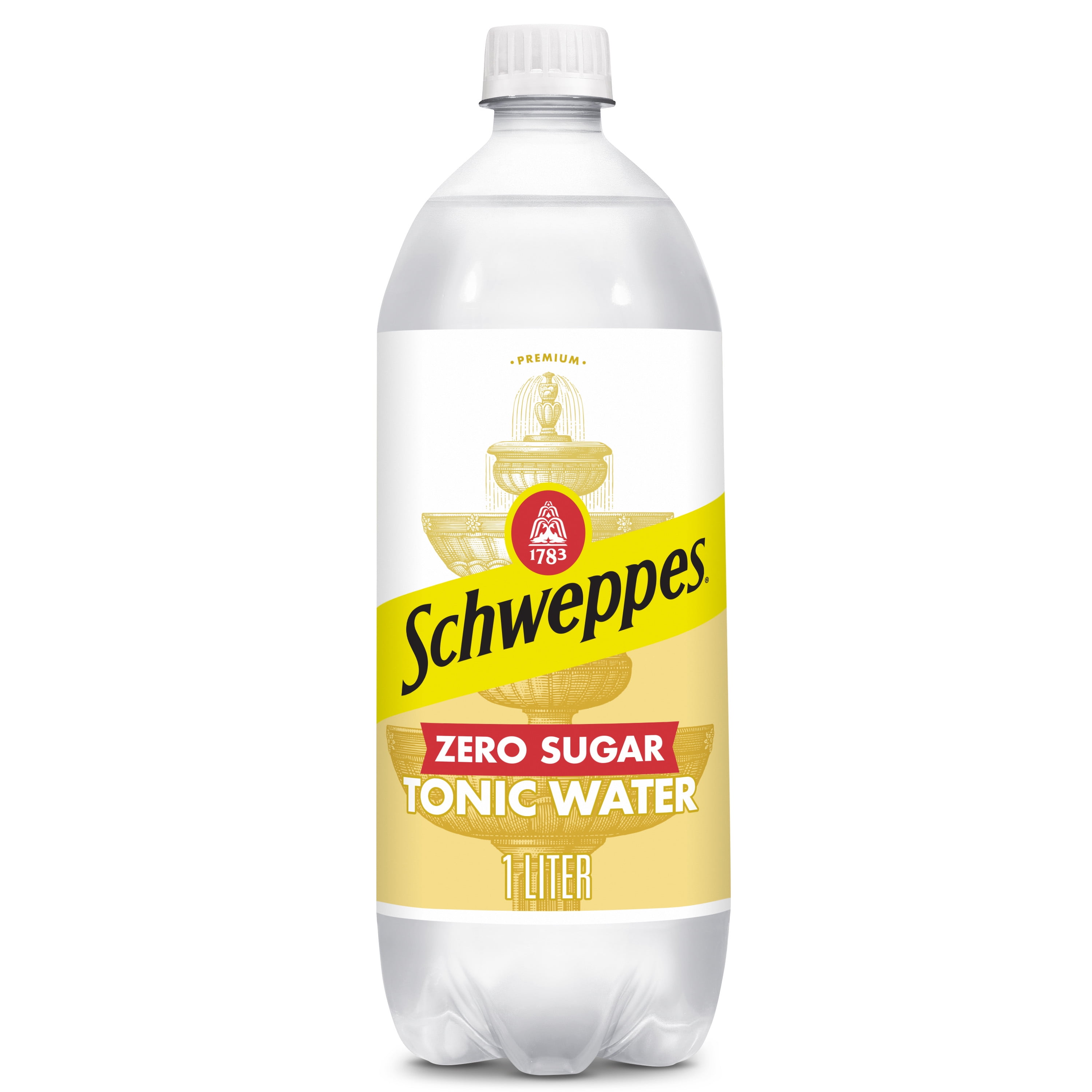 Schweppes Zero Sugar Tonic Water, 1 L, Bottle