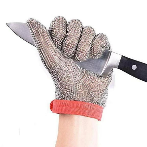 Schwer ANSI A9 Cut Resistant Glove, Food Grade Stainless Steel wire Mesh Metal Gloves, Knife Cutting Gloves for kitchen Mandoline Slicing Butcher Meat Cutting Oyster Shucking Fish Fillet