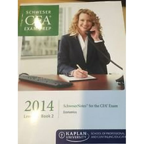 Pre-Owned Schwesser CFA Exam Prep 2014 Level 1 Book 2 Economics Paperback