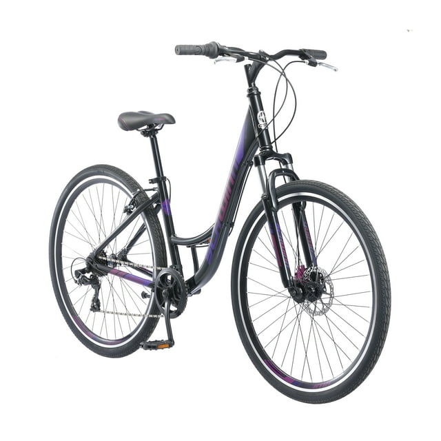 Schwinn Adamson comfort low standover bike, 700c size wheels, 7 speeds
