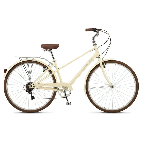 Schwinn Admiral 700c Adult Hybrid Bike, 7 Speed, Unisex Bike, Cream