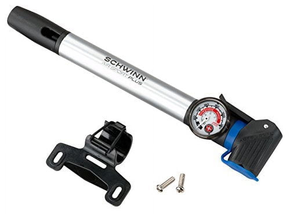 Schwinn Air Sport Bike Frame Pump with Gauge Fits Schrader and