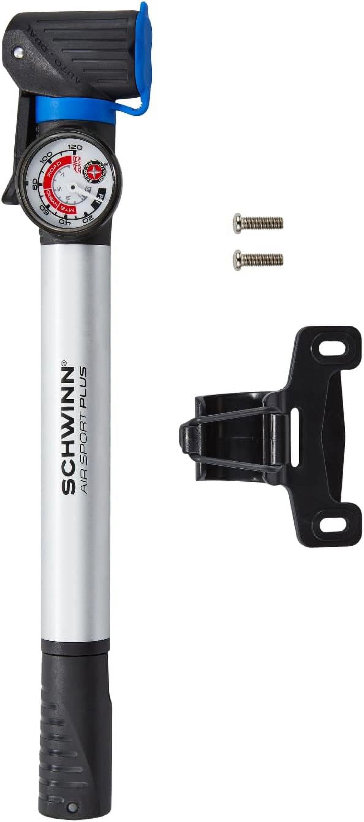 Schwinn Air Sport Mini Bike Pump, Foot to Floor or FrameMounted Pumps