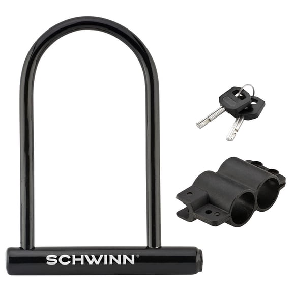 Schwinn Bike Lock with Keys, 3, 4, 5 or 6 ft x 8, 10, 12 or 15 mm, Black, Cable or Chain, Anti Theft Protection, Bike Lock Cable for Security