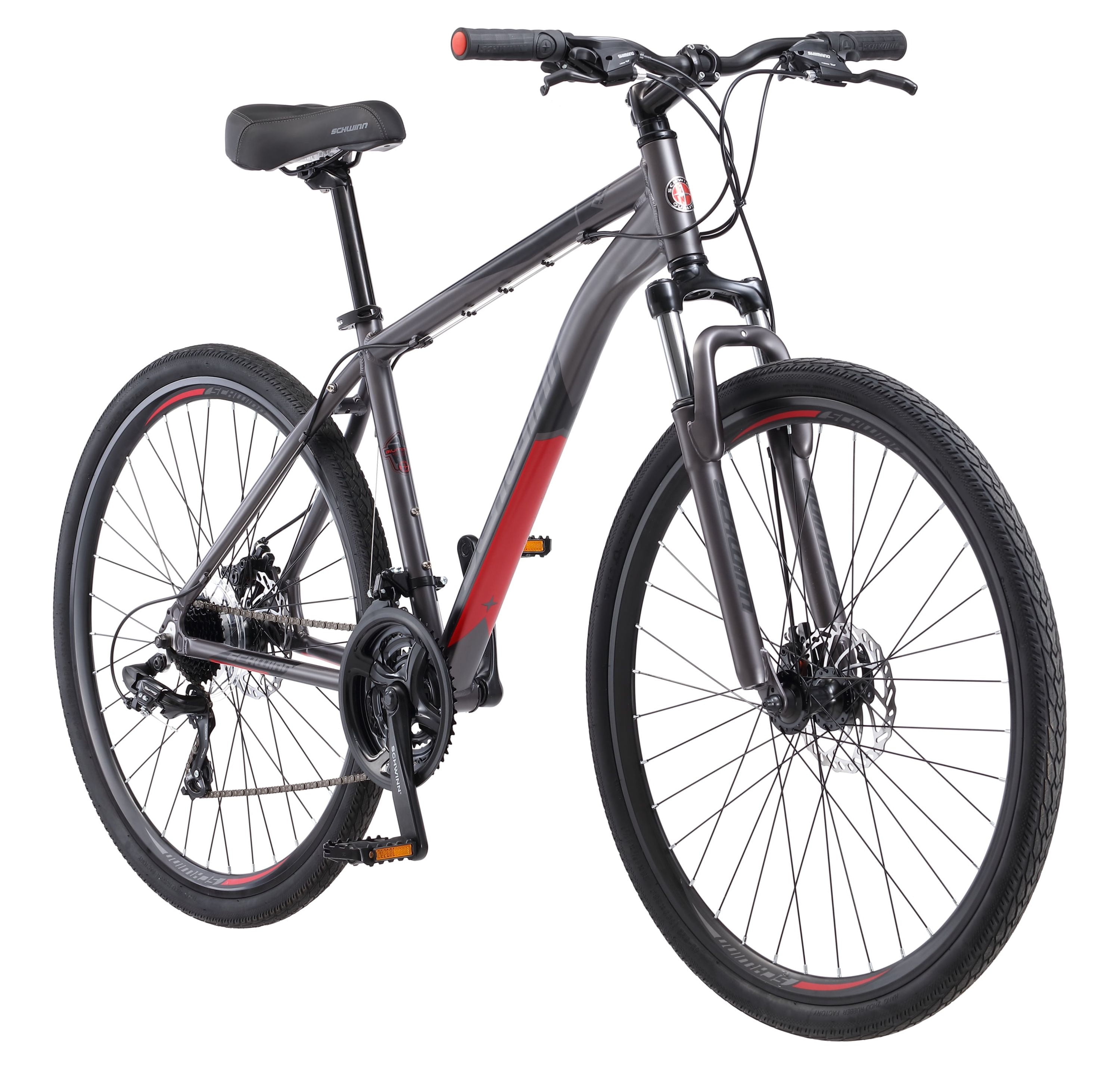 Schwinn Dsb Hybrid Bike 700c Wheels 21 Speeds Mens Frame Grey