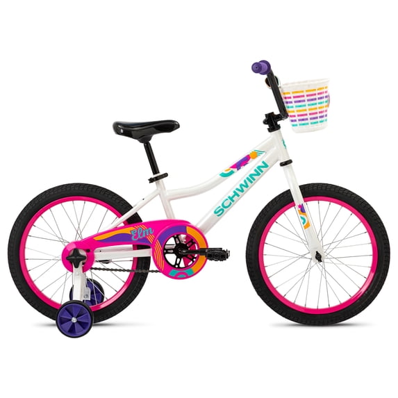 Schwinn Elm Kids Bike, 18- Inch Wheel, Single Speed, Ages 6-9, White