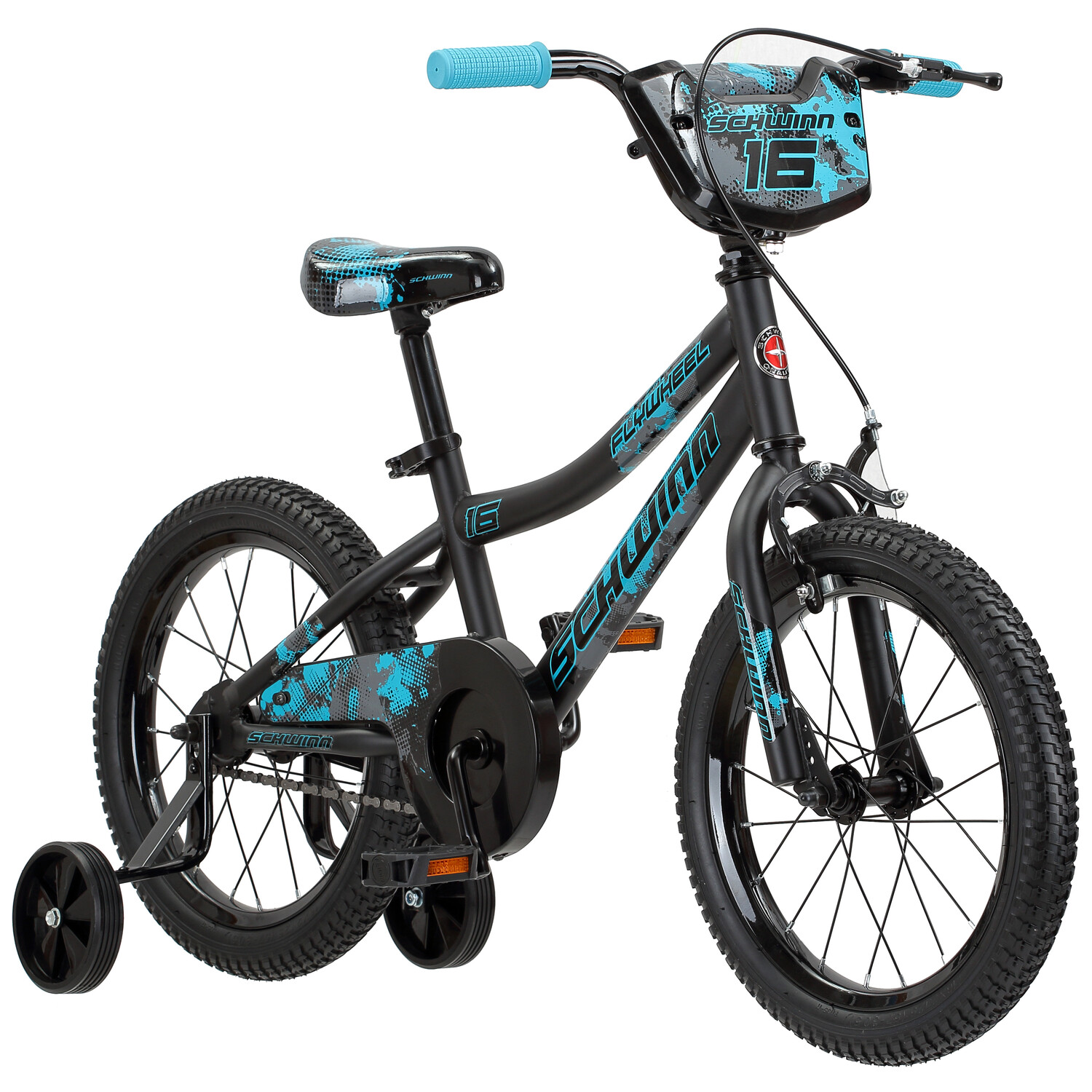 Schwinn Flywheel Smartstart Bike, 16 inch Wheels, Single Speed, Black/Blue - image 1 of 4