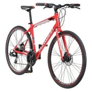 Schwinn Kempo Hybrid Bike, 700c Wheels, 21 Speeds, Mens Frame, Red