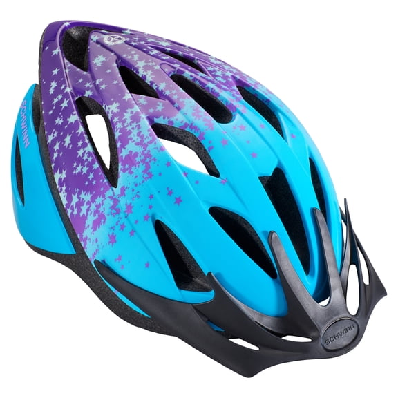 Schwinn Thrasher Child Bicycle Helmet, Ages 5 - 8, Purple and Blue