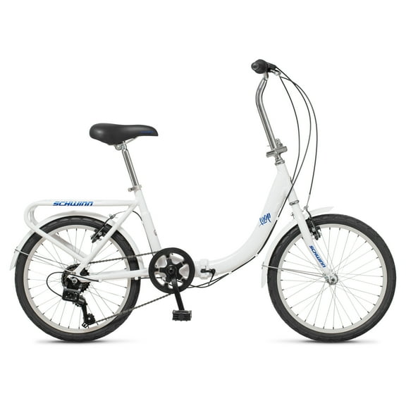 Schwinn Loop Folding Bike, 20 Inch Wheel, Ages 14+, White