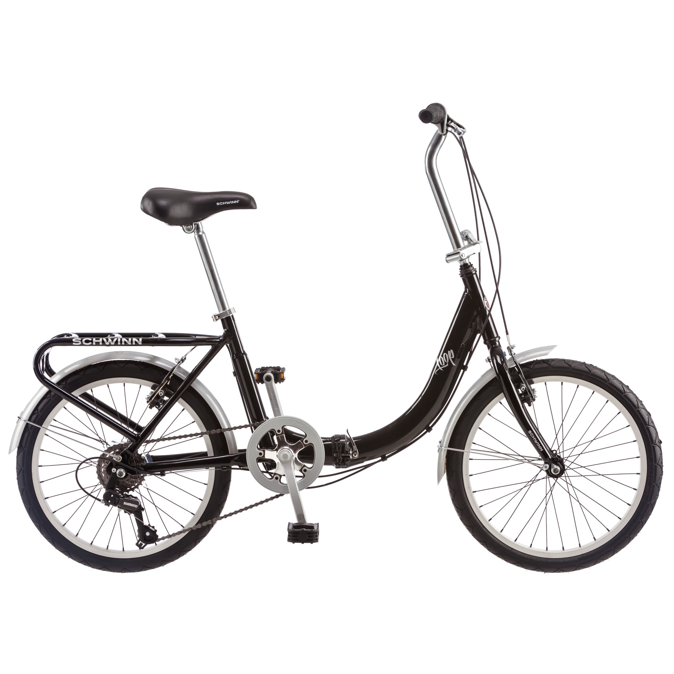 Schwinn Comfort Adult Loop Folding Commuter Bike, 20-inch wheels