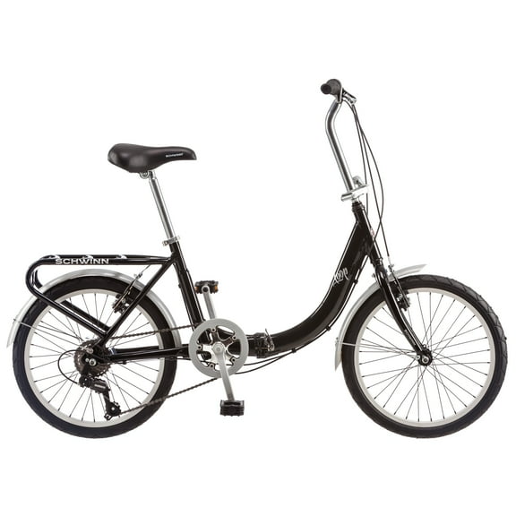 Schwinn Loop - Aluminum Frame 7 Speed Bicycle-Color:Black,Size:20",Style:Uni Folding