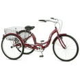 Schwinn Meridian Adult Tricycle, 26 Inch Wheel, Black Cherry