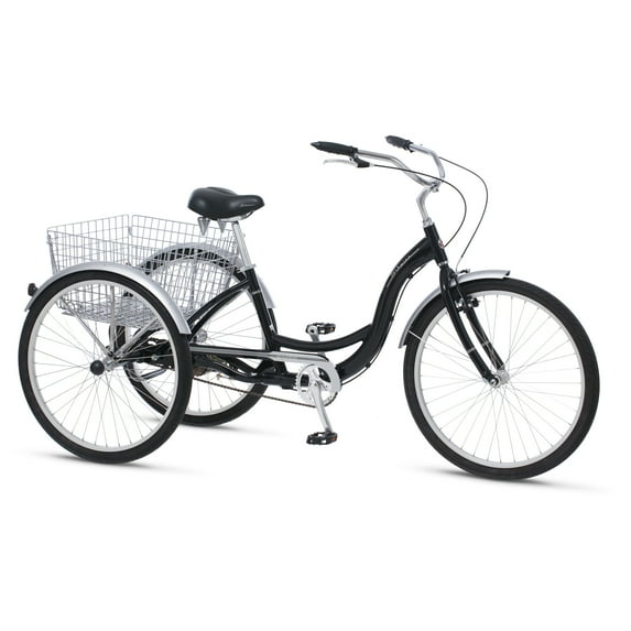 Schwinn Meridian Adult Tricycle, 26 Inch Wheels, Single Speed, Black