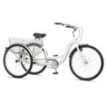 thumbnail image 1 of Schwinn Meridian Adult Tricycle, 26 Inch Wheels, Single Speed, White, 1 of 6