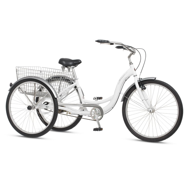 Schwinn, Adult Tricycle, 26 Inch Wheels, Single Speed, White