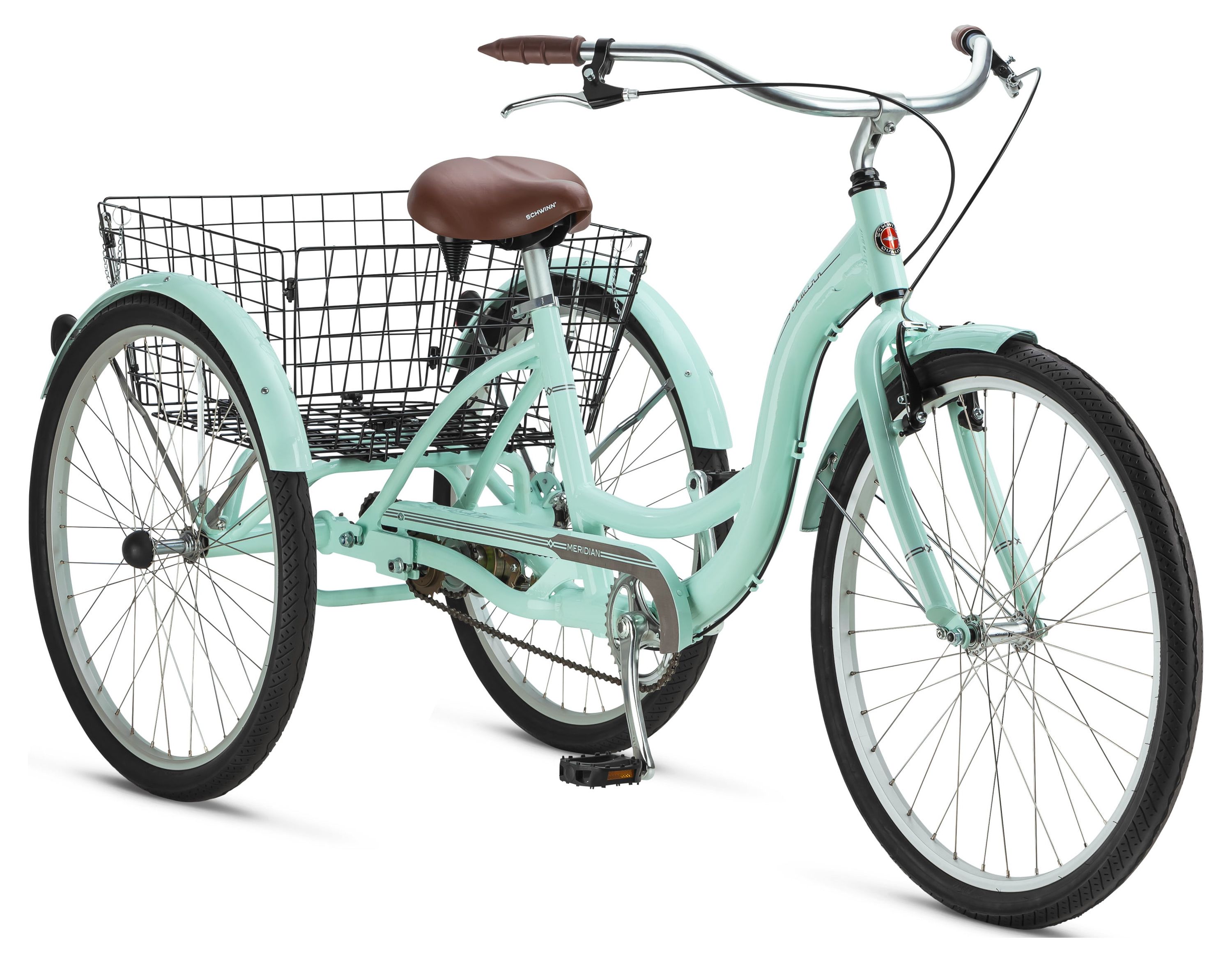 Schwinn Meridian Adult Tricycle, 26-inch Wheels, Rear Storage Basket, Mint - image 1 of 8