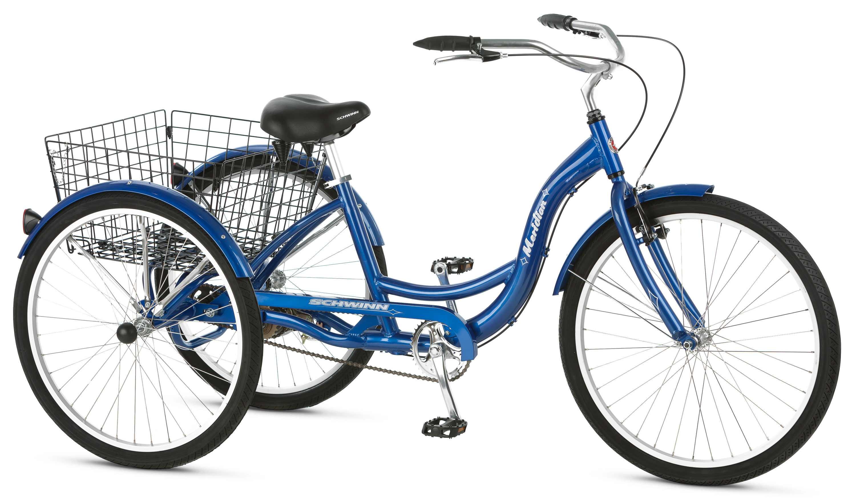 Schwinn Meridian Adult Tricycle, 26-inch wheels, rear storage basket, Blue - image 1 of 6