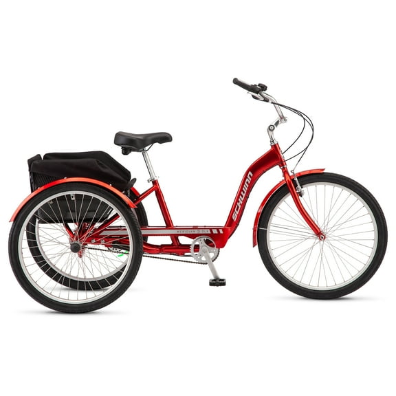 Schwinn Meridian Adult Tricycle, 26 Inch Wheels, 3 - Speed, Red