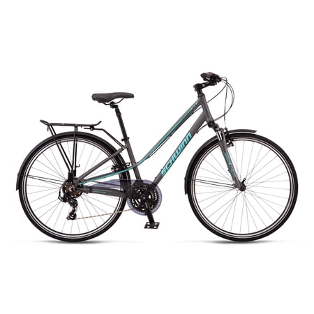 Schwinn Network 6c Hybrid Bike, 21 Speeds, Medium 15.5" Womens Style Frame, 700c Wheels, Grey