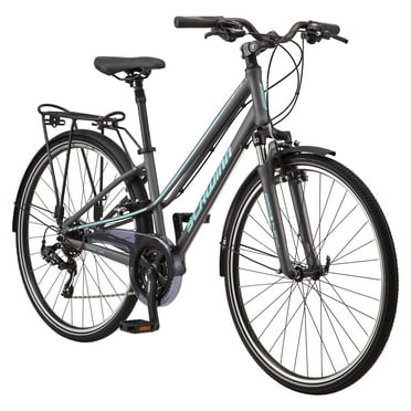 Schwinn Network 6c Hybrid Bike, 21 Speeds, Medium 15.5" Womens Style Frame, 700c Wheels, Grey