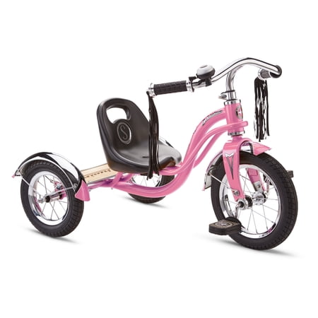 Schwinn Roadster Classic Tricycle for Toddlers, 12" Front Wheel, Ages 2-4, Pink