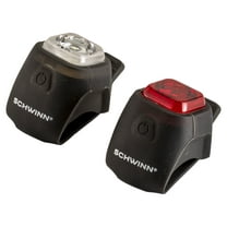 Schwinn Quick Wrap LED Bike Light Set, 30 Lumens, Black