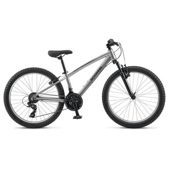 Schwinn Ranger Mountain Bike, 24 Inch Wheel, 21 Speeds, Silver