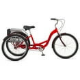 thumbnail image 1 of Schwinn Meridian Adult Tricycle, 26 Inch Wheels, Single Speed, Red, 1 of 7
