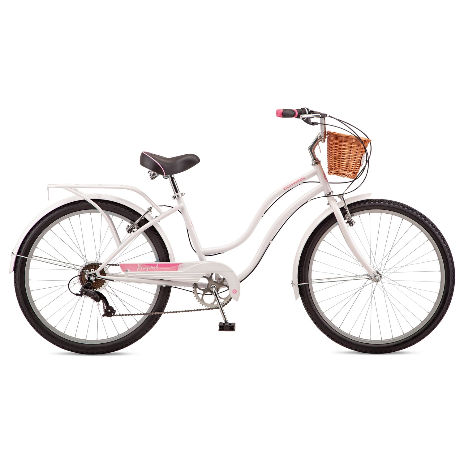 Schwinn Schwinn Baywood 7 Deluxe Cruiser Bike, 26-Inch Wheels, 7 Speed, White Schwinn Schwinn Baywood 7 Deluxe Cruiser Bike, 26-Inch Wheels, 7 Speed, White