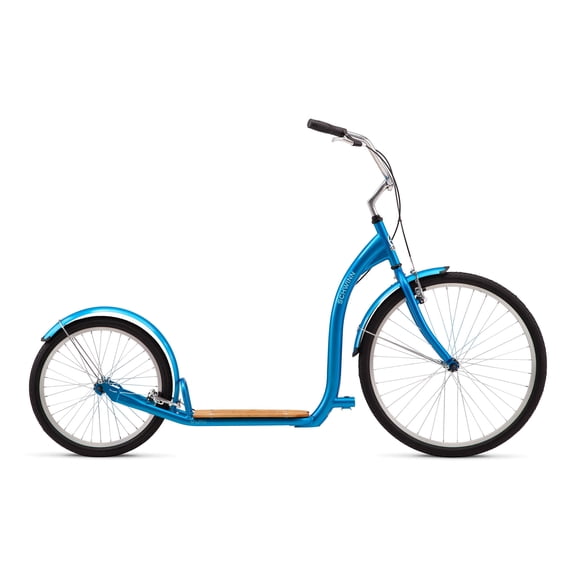 Schwinn Shuffle Adult Kick Scooter, 26-Inch Front Wheel and 20-Inch Rear Wheel, Blue