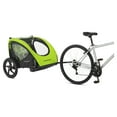 Schwinn Shuttle Foldable Bike Trailer, 2 Seats, Green & Black