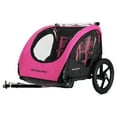 Schwinn Shuttle Foldable Bike Trailer, Pink & Black, 2 Seats