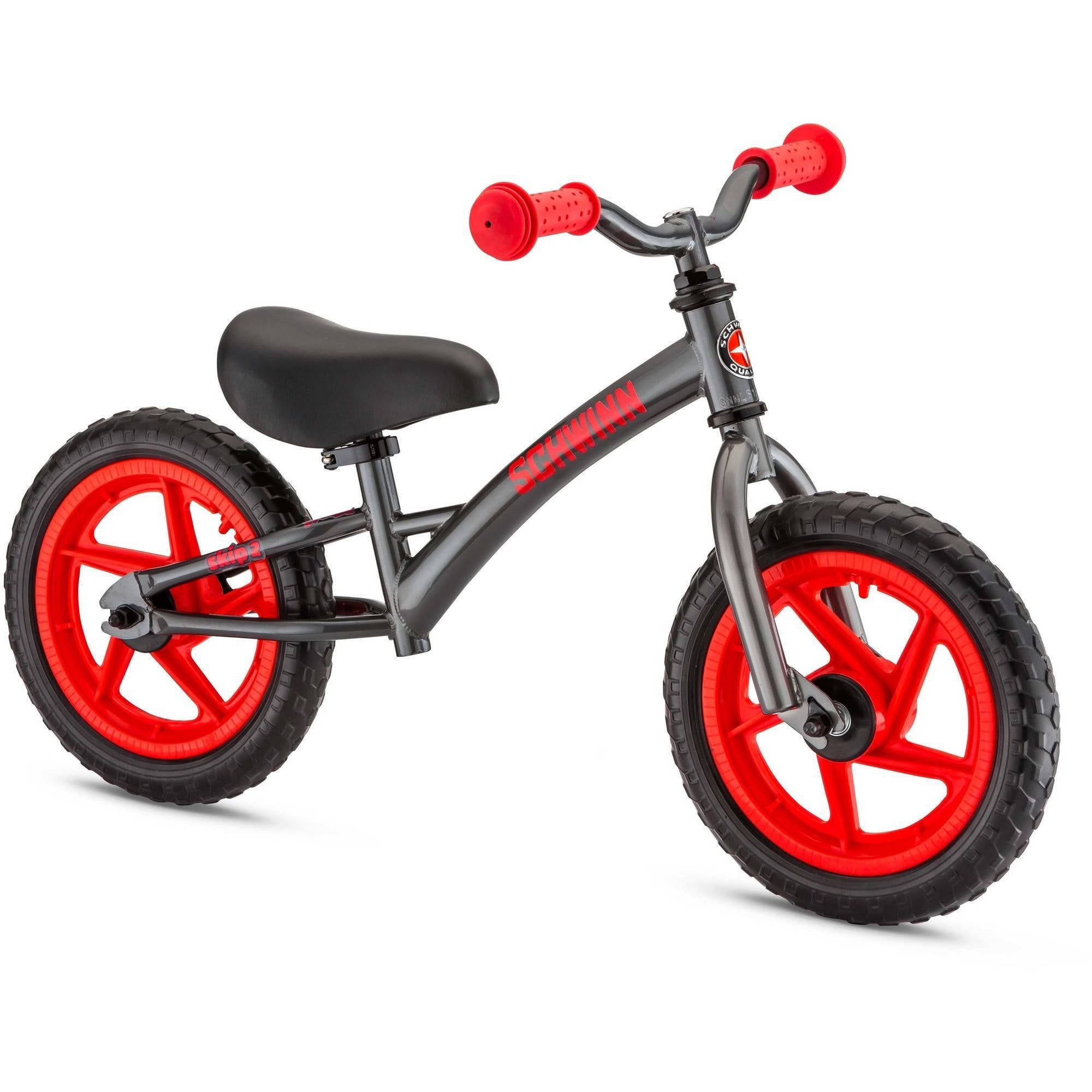 Schwinn Skip 2 Balance Bike for Learning to Ride 12 inch wheels ages 2 4 Graphite Red