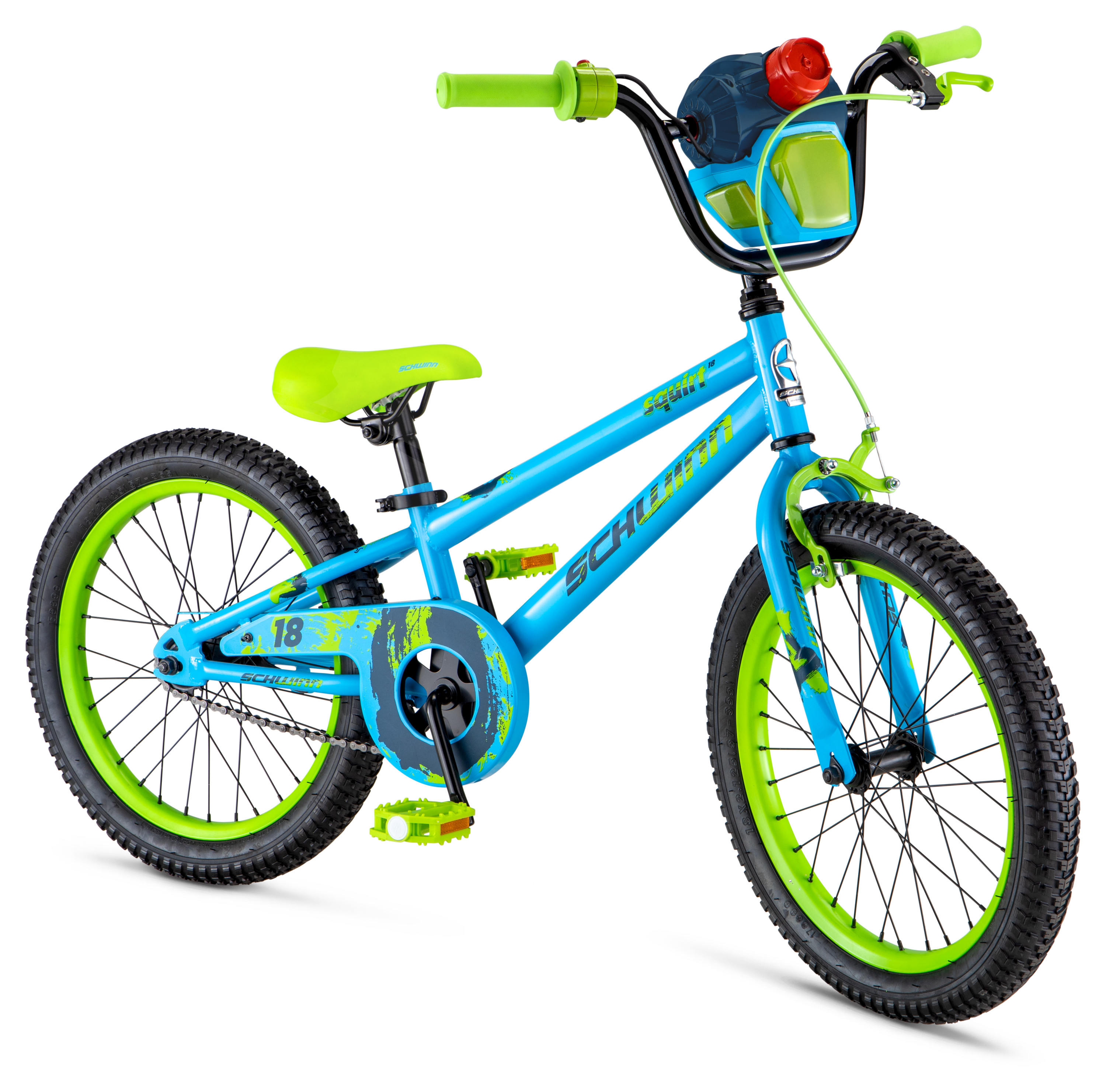 Schwinn Squirt Sidewalk Bike for Kids, 18-inch Wheels, Blue and Green - image 1 of 8
