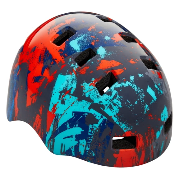 Schwinn Sunburst Child Helmet, Ages 5 - 8, Red and Grey