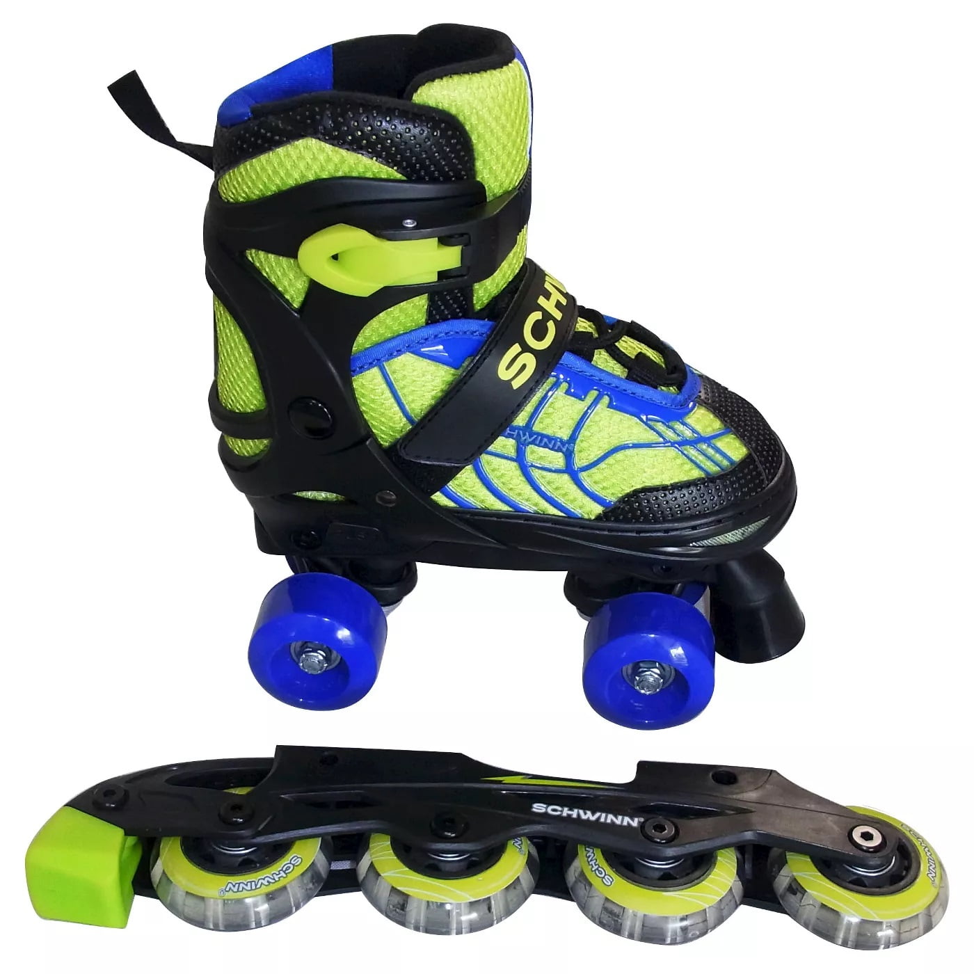 Schwinn Switcher Boys 2 in 1 Quad/Inline Skates Combo Adjustable Kids