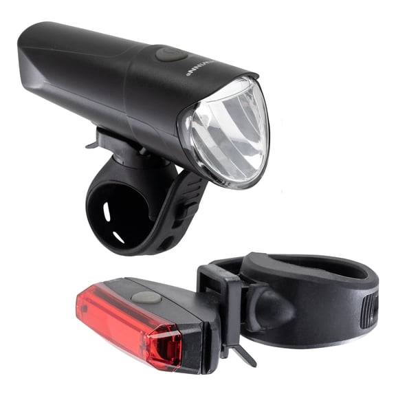Schwinn USB Rechargeable Light Set, 500 Lumens, Black