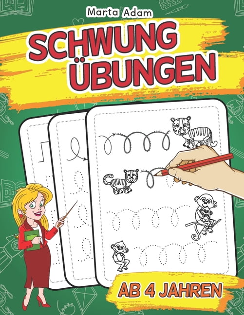 Schwungübungen Ab 4 Jahren: Übungsblock Für Kindergarten Und Vorschule Zur Förderung Der Konzentration, Augen-Hand-Koord, (Paperback)