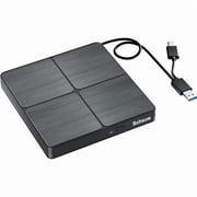 Schxuw External DVD Drive, External CD/DVD Drive for Laptop CD Burner CD ROM DVD Player Portable CD Reader for Laptop, Compatible with Laptop PC Windows 11/10//7 Linux Mac OS