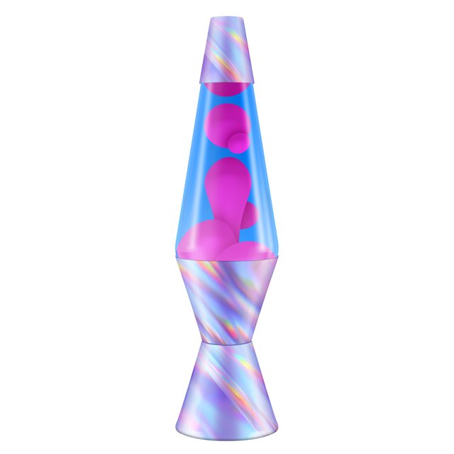 Schylling 14.5" Original LAVA Lamp, Holofoil Spectrum Blue & Pink